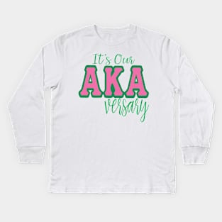 It's Our AKAversary - Matching Line Apparel Kids Long Sleeve T-Shirt